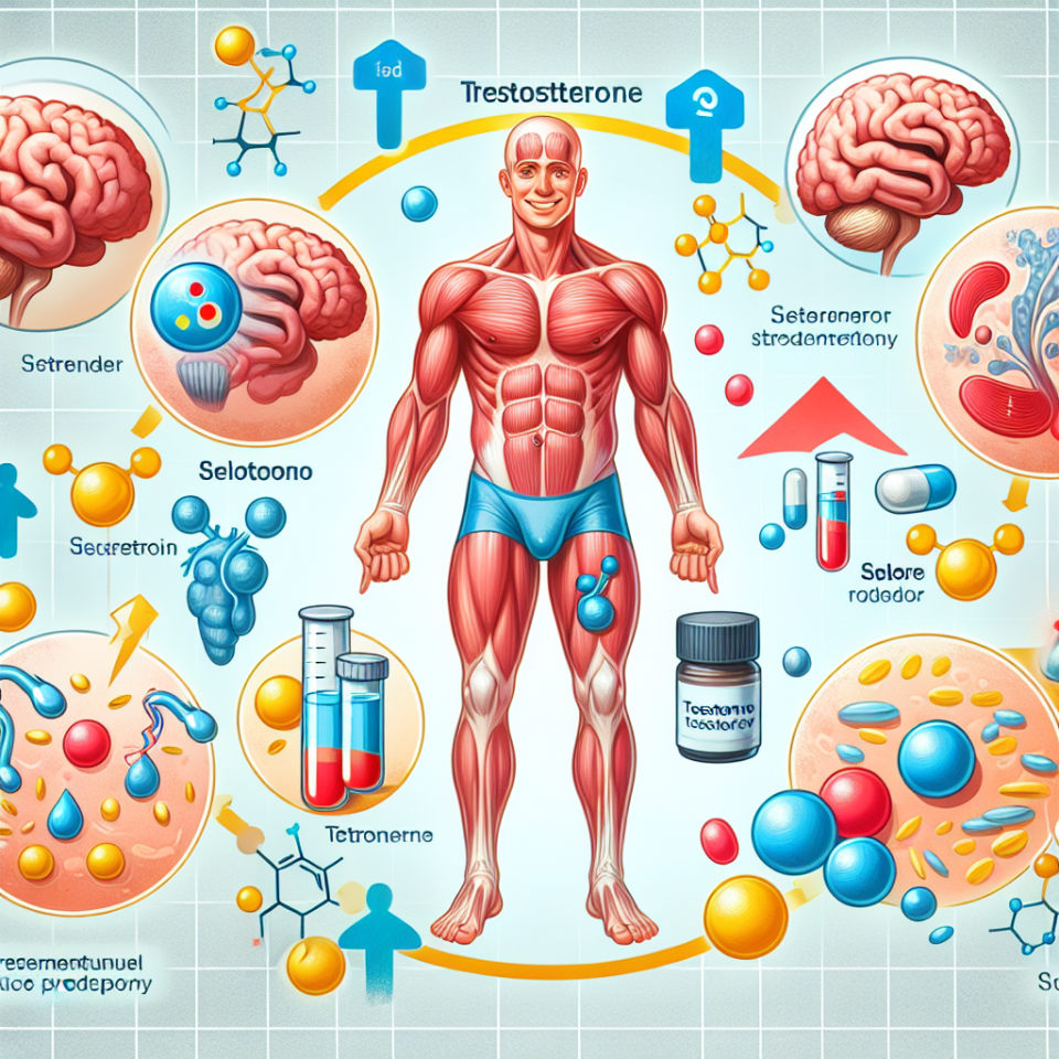 Testostérone et modifications de la production de sérotonine